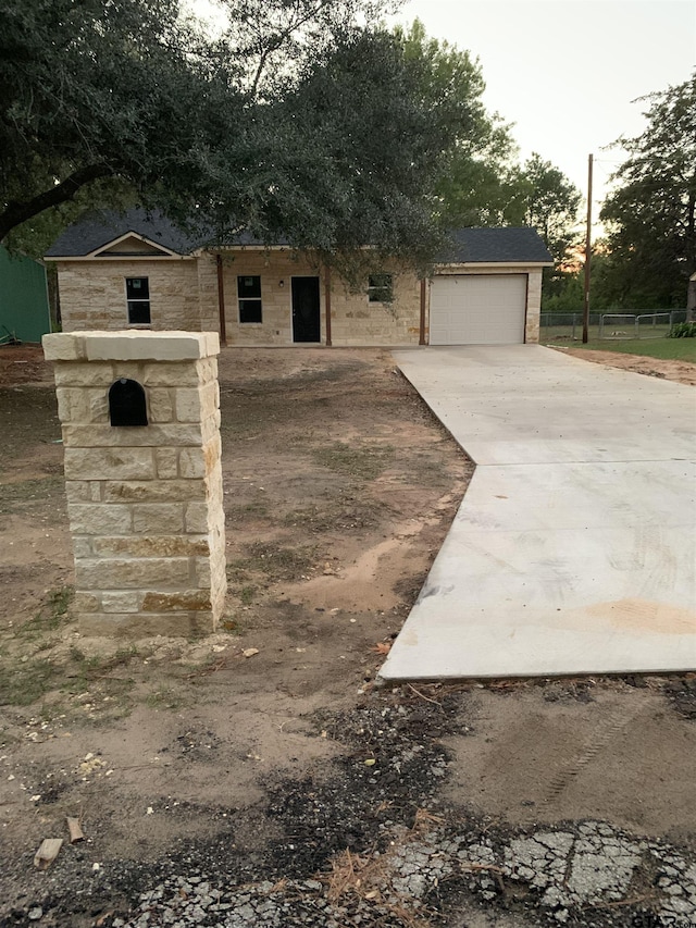 view of front of house featuring a garage