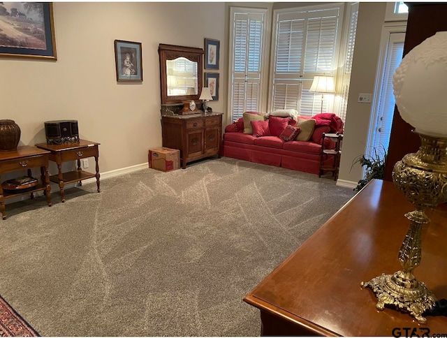 view of carpeted living room