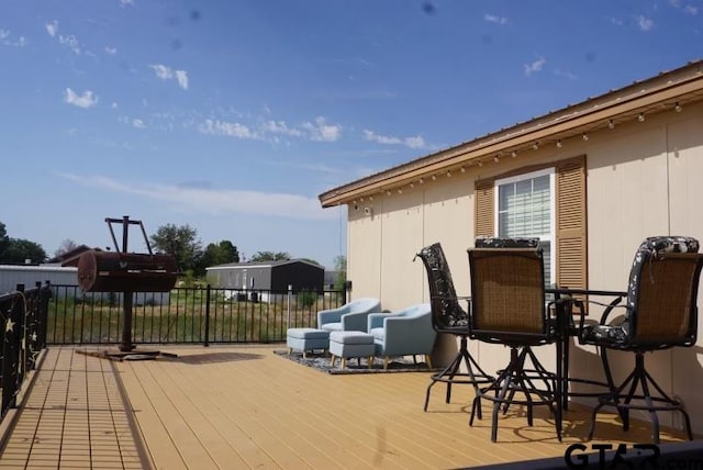 view of wooden terrace