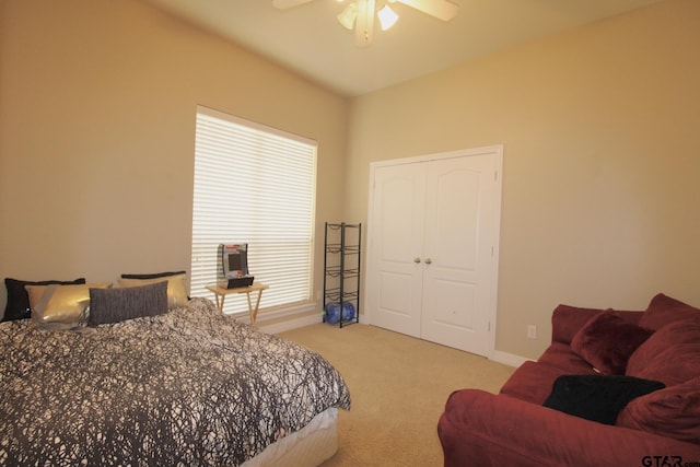 10821 Cactus Trl, Flint, TX 75762 - bedroom featuring light carpet and ceiling fan
