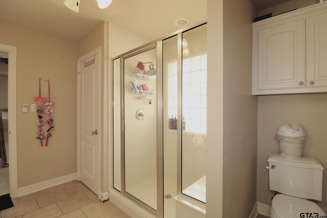 10821 Cactus Trl, Flint, TX 75762 - full bathroom with a stall shower, tile patterned flooring, and a closet