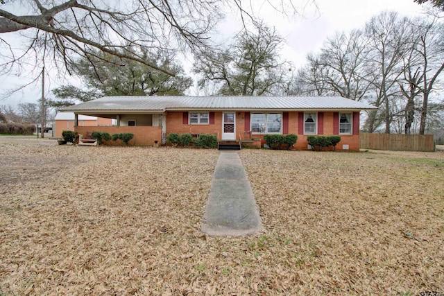 view of ranch-style home