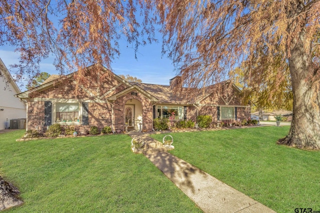 ranch-style house with a front yard