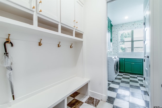 12240 Jazmin Cir, Flint, TX 75762 - mudroom with independent washer and dryer and light floors