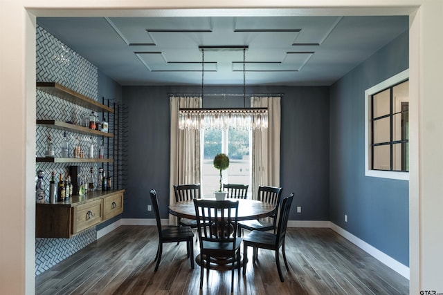 12240 Jazmin Cir, Flint, TX 75762 - dining area featuring dark wood-style floors and a chandelier