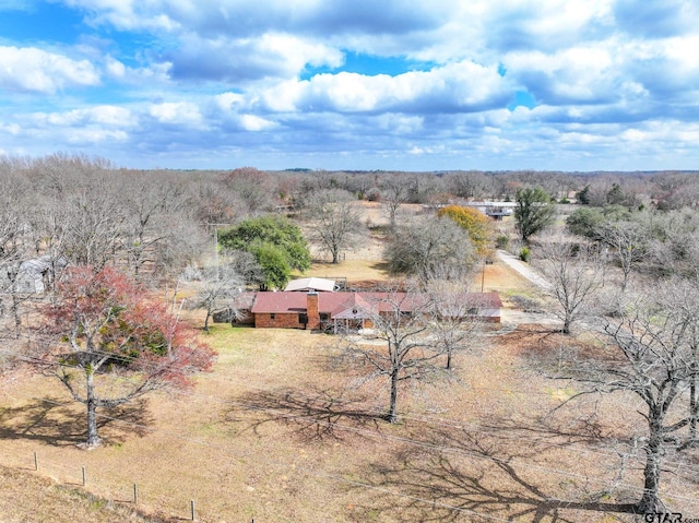 bird's eye view featuring a rural view