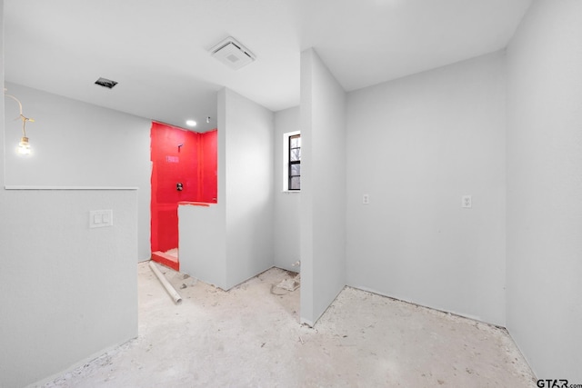 interior space with visible vents and concrete floors