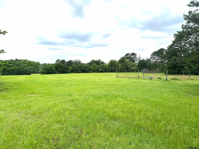 view of yard with a rural view