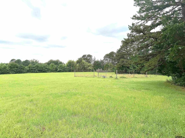 view of yard with a rural view