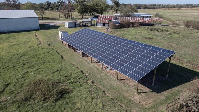 drone / aerial view featuring a rural view