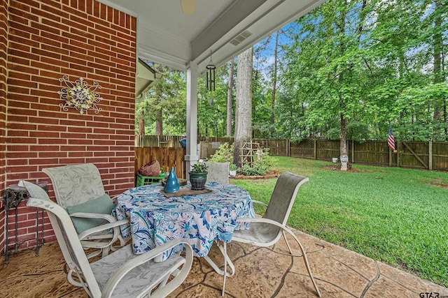 9196 Teal Flight Way, Tyler, TX 75703 - view of patio / terrace with outdoor dining space and a fenced backyard