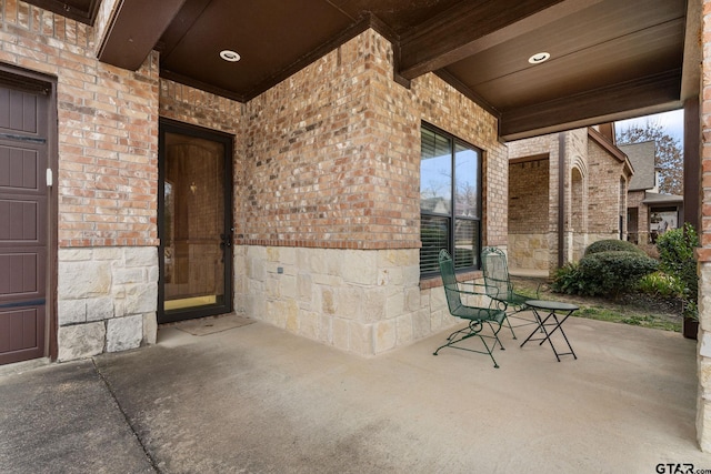 view of patio with covered porch