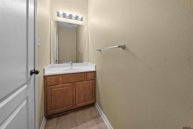 bathroom featuring vanity and tile patterned floors