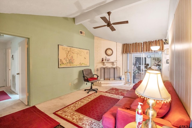 12411 Drifting Winds Dr, Houston, TX 77044 - carpeted living area featuring a ceiling fan
