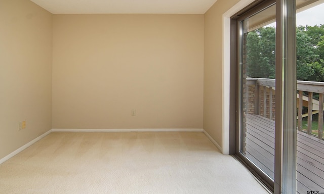 view of carpeted empty room