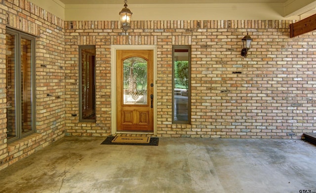 view of doorway to property