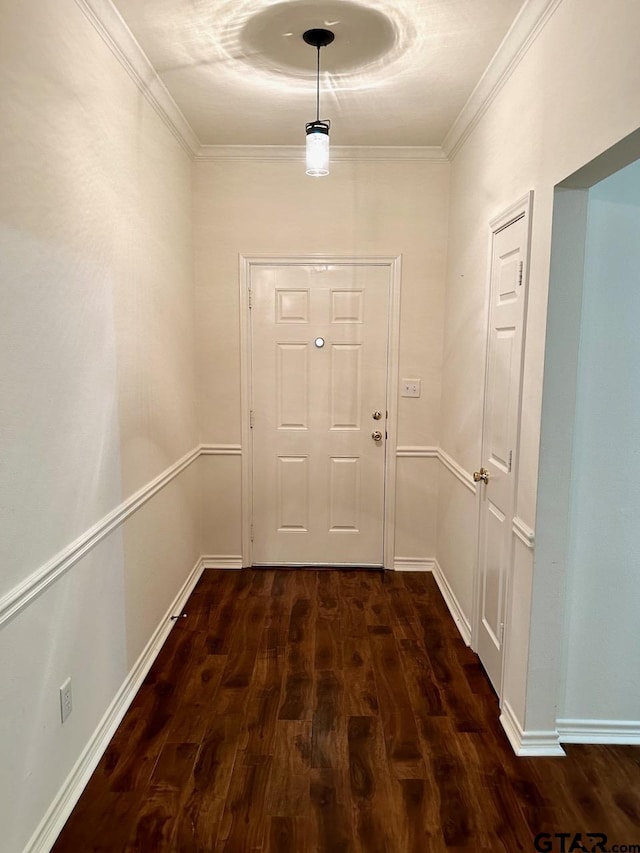 1521 Rice Rd Unit Z103, Tyler, TX 75703 - doorway to outside featuring dark wood finished floors and crown molding