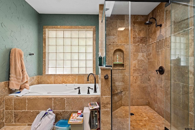 177 Paint Rock Pt, Holly Lake Ranch, TX 75765 - full bath featuring a bath and a stall shower