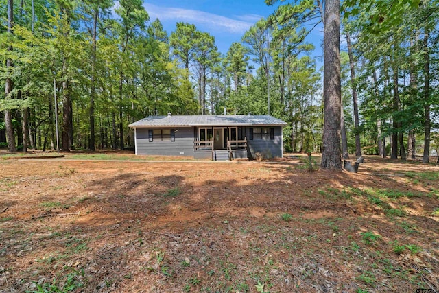 view of single story home