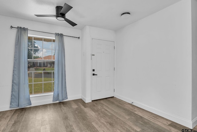 1523 Austin Dr, Tyler, TX 75701 - unfurnished room featuring wood finished floors and a ceiling fan