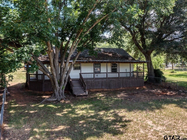 15509 Cedar Bay Dr, Bullard, TX 75757 - view of front of home with stairway, fence, and a front yard