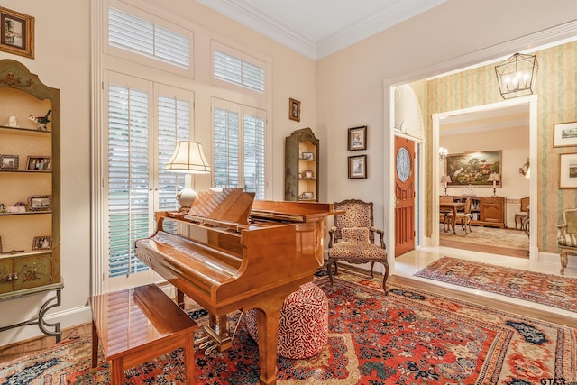 4831 Barclay Dr, Tyler, TX 75703 - sitting room featuring crown molding and baseboards