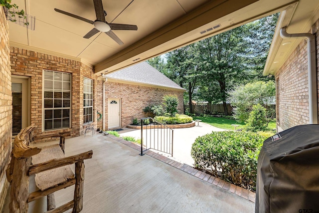 4831 Barclay Dr, Tyler, TX 75703 - view of patio featuring ceiling fan