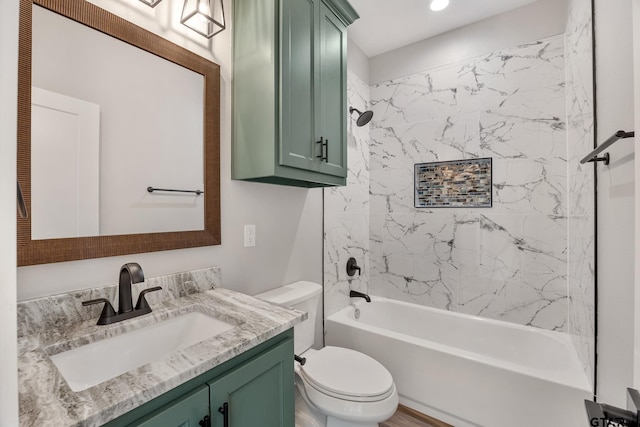 9161 Cave Branch Cv, Tyler, TX 75703 - full bath with toilet, vanity, and shower / washtub combination