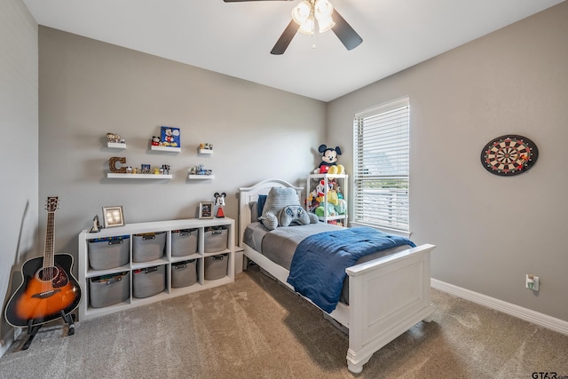 204 Providence Pl, Bullard, TX 75757 - bedroom featuring carpet flooring, baseboards, and ceiling fan