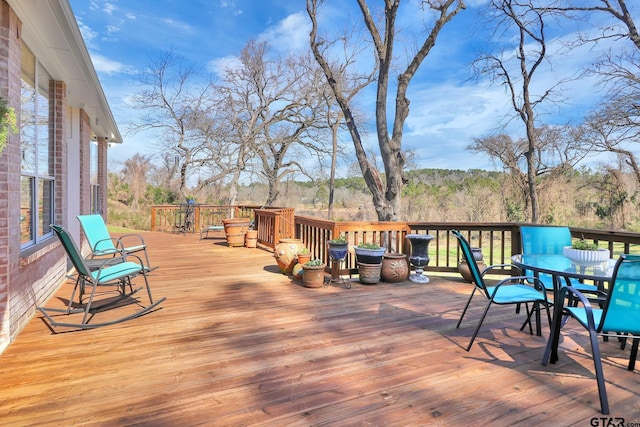 view of wooden deck