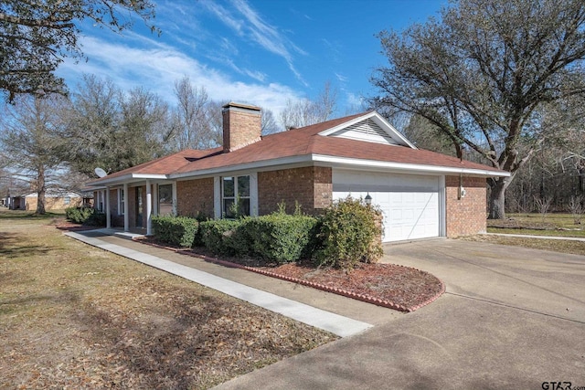 view of home's exterior with a garage