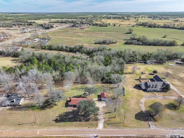 bird's eye view featuring a rural view