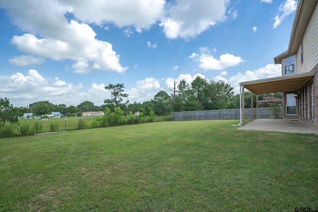 view of yard featuring a patio