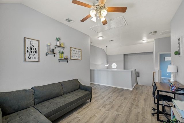 living room with light wood-type flooring