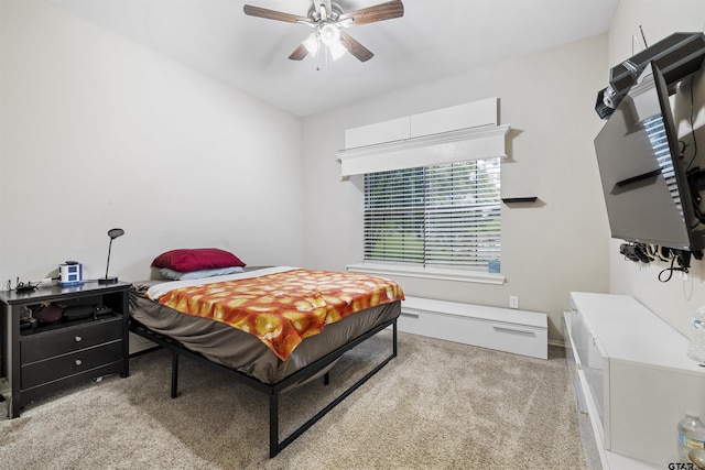 18313 Highmeadow Cir, Flint, TX 75762 - bedroom with light carpet, baseboards, and ceiling fan