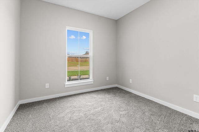 view of carpeted spare room