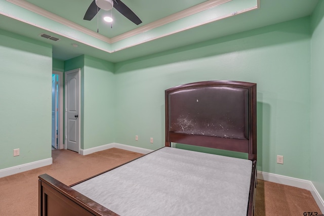 3072 Yasmeen Cir, Flint, TX 75762 - unfurnished bedroom with carpet, crown molding, a raised ceiling, and baseboards
