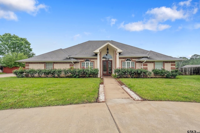 3072 Yasmeen Cir, Flint, TX 75762 - view of front of home featuring brick siding and french doors