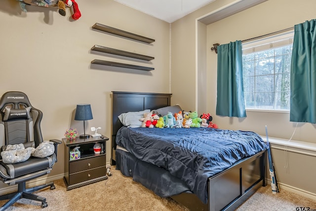 view of carpeted bedroom