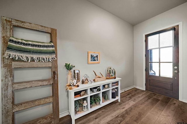 interior space with wood-type flooring