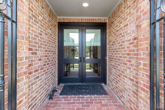 entrance to property with french doors