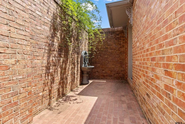 view of home's exterior with a patio area