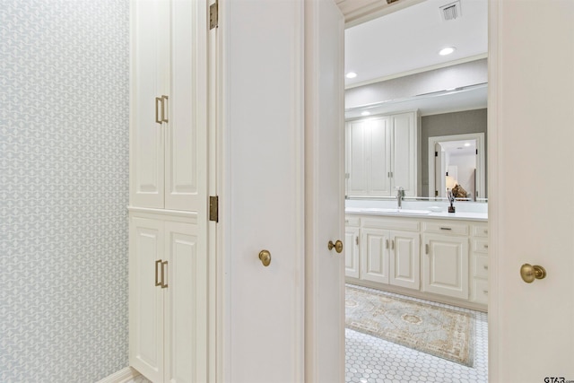 bathroom featuring vanity