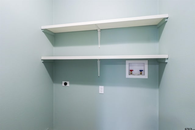 laundry room featuring hookup for an electric dryer and hookup for a washing machine