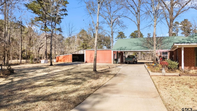 view of front of house with a carport