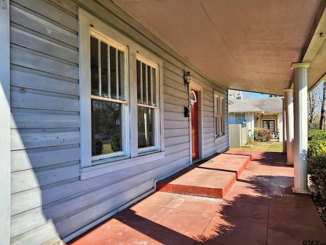 view of patio / terrace featuring a porch