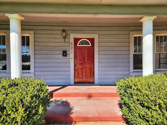 view of doorway to property