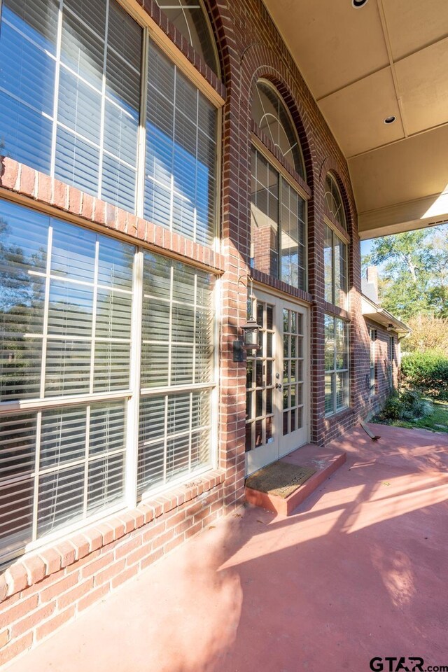 exterior space featuring french doors