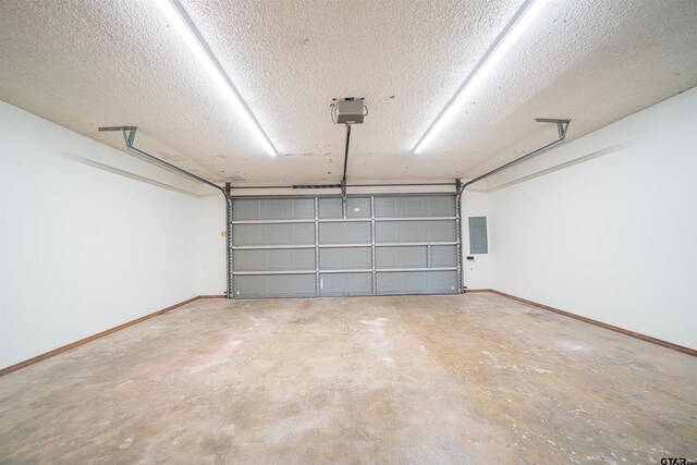 garage with electric panel