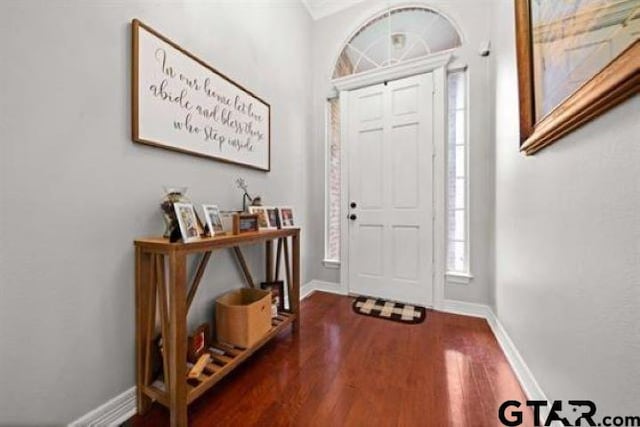 foyer featuring hardwood / wood-style floors